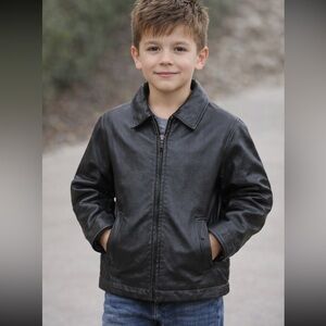 GAP Black Kids Leather Jacket